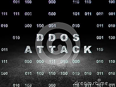 Protection concept: DDOS Attack in grunge dark Stock Photo