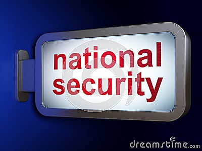 Protection concept: National Security on billboard Stock Photo