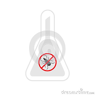 Protection drops for dogs cats pets Tick prevention. Vector Illustration