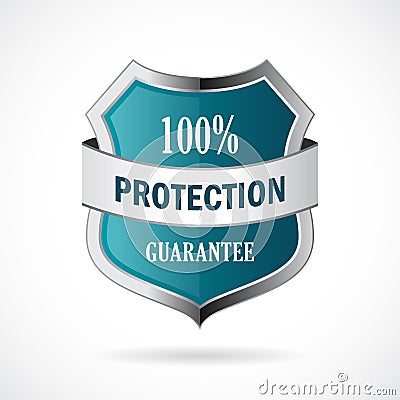 Protection guarantee vector shield icon Vector Illustration