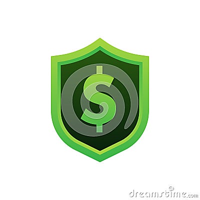 Protection money. Money safety. Financial saving insurance. Vector stock illustration Vector Illustration