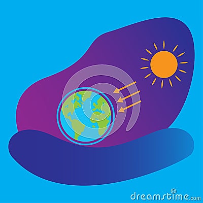 Protection ozone illustration. Design vector Vector Illustration