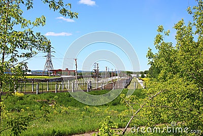 Protections energized at the Electrochemical Plant Stock Photo