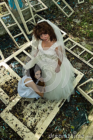 Protective bride Stock Photo