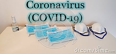 Protective equipment - gloves and masks - Covid crisis Stock Photo