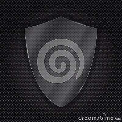 Protective Glass on transparent shield. Vector Illustration Stock Photo