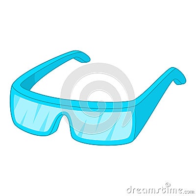 Protective glasses icon, cartoon style Vector Illustration