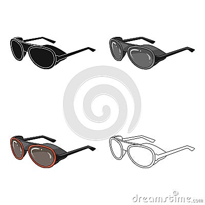 Protective glasses.Mountaineering single icon in cartoon style vector symbol stock illustration web. Vector Illustration