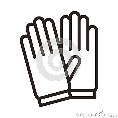 Protective gloves icon Vector Illustration