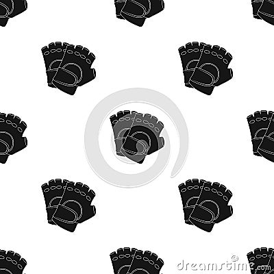 Protective gloves.Paintball single icon in black style vector symbol stock illustration web. Vector Illustration