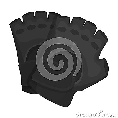 Protective gloves.Paintball single icon in monochrome style vector symbol stock illustration web. Vector Illustration