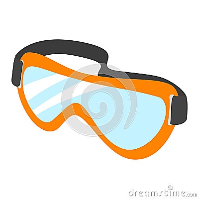 Protective goggles icon, flat style Vector Illustration