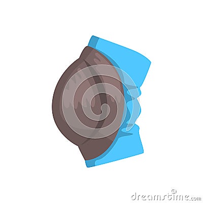 Protective knee pad cartoon vector Illustration Vector Illustration