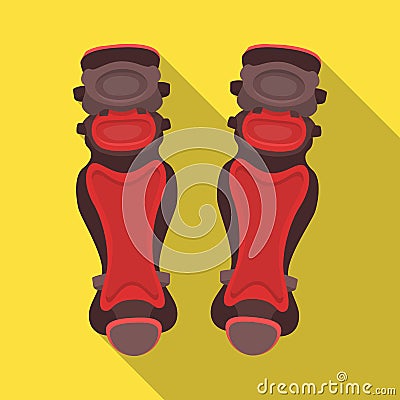 Protective knee pads. Baseball single icon in flat style vector symbol stock illustration web. Vector Illustration