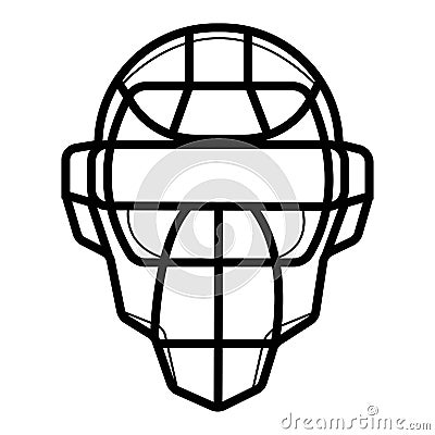 Protective mask for baseball Stock Photo