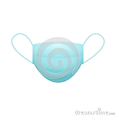 Protective medical face mask. Breathing medical respiratory mask. Vector illustration Vector Illustration