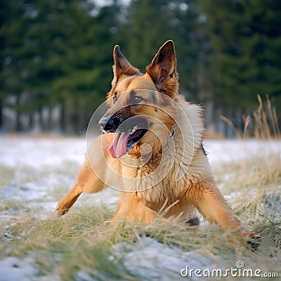 protective nature of certain dogs Stock Photo
