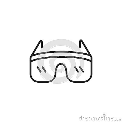 Protective Safety Glasses Icon Vector Illustration