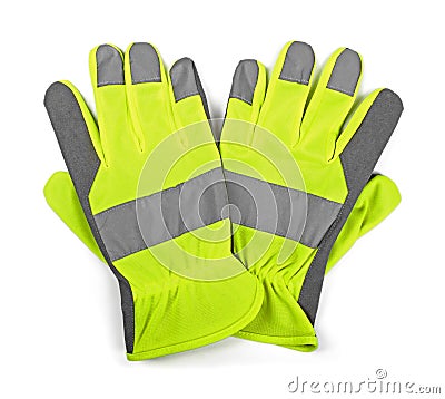 Protective work gloves isolated on white Stock Photo