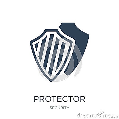 protector icon in trendy design style. protector icon isolated on white background. protector vector icon simple and modern flat Vector Illustration