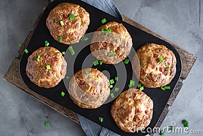 Protein breakfast egg muffins Stock Photo