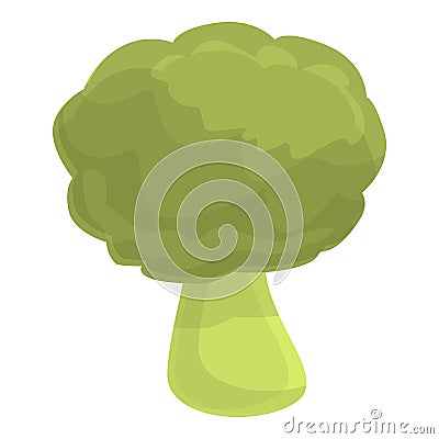 Protein brocoli icon, cartoon style Vector Illustration