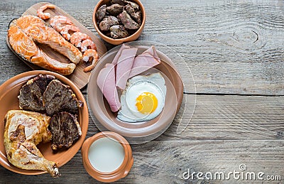 Protein diet Stock Photo