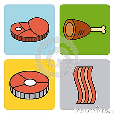 Protein food illustration Vector Illustration