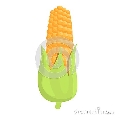 Protein nutrient corn icon, cartoon style Vector Illustration