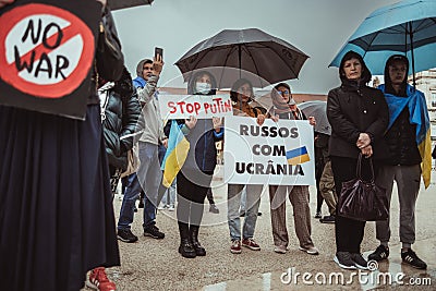 Protest against Russian invasion Editorial Stock Photo