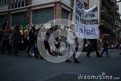Protest in Athens Editorial Stock Photo