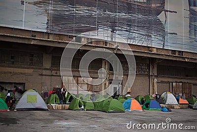 Protest in Athens Editorial Stock Photo