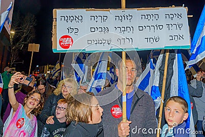 Protest demontration in Haifa Editorial Stock Photo