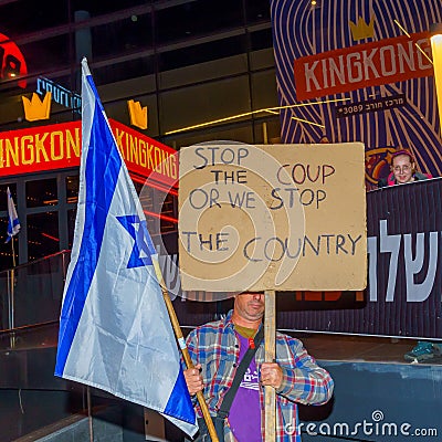 Protest demontration in Haifa Editorial Stock Photo