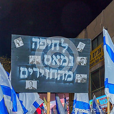 Protest demontration in Haifa Editorial Stock Photo
