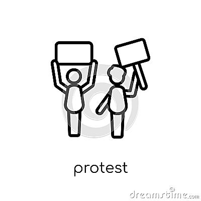 Protest icon from collection. Vector Illustration