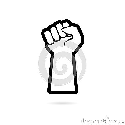 Protest logo, Power sign, Protest icon Stock Photo