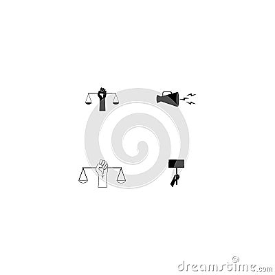 protest logo Vector Illustration