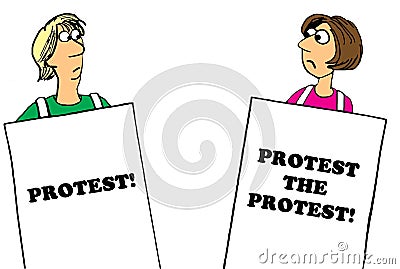 Protest the protest Stock Photo