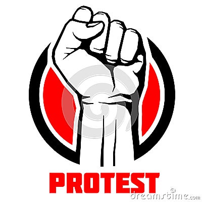 Protest, rebel vector revolution art poster, background Vector Illustration
