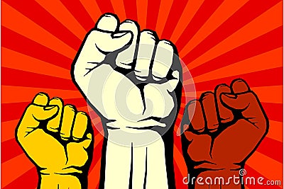 Protest, rebel vector revolution art poster Vector Illustration