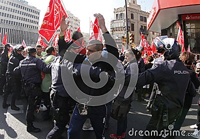 Protest in spain 014 Editorial Stock Photo