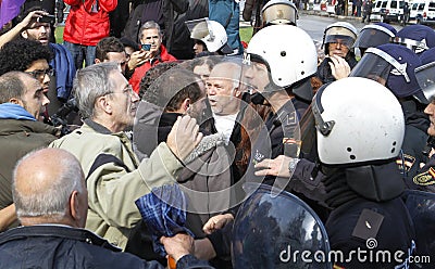 Protest in spain 052 Editorial Stock Photo