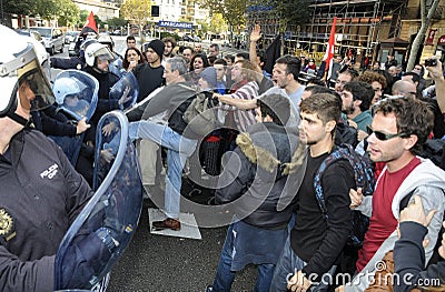 Protest in spain 077 Editorial Stock Photo