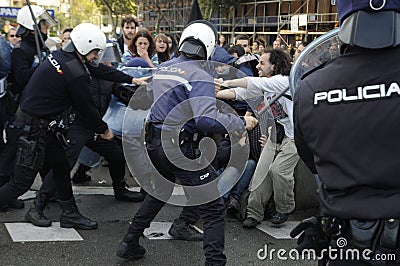 Protest in spain 059 Editorial Stock Photo