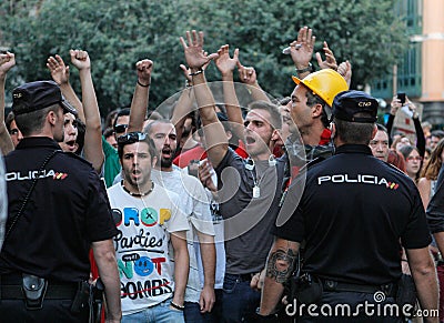 Protest in spain 033 Editorial Stock Photo