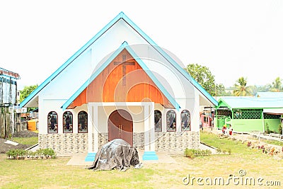 Protestant church in Manokwari Editorial Stock Photo