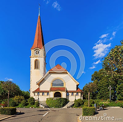Protestant Church in Wallisellen, Switzerland Stock Photo