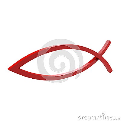 Protestant fish red Stock Photo
