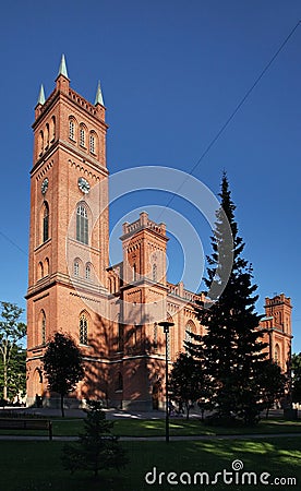 Protestant Trinity church in Vaasa. Finland Stock Photo